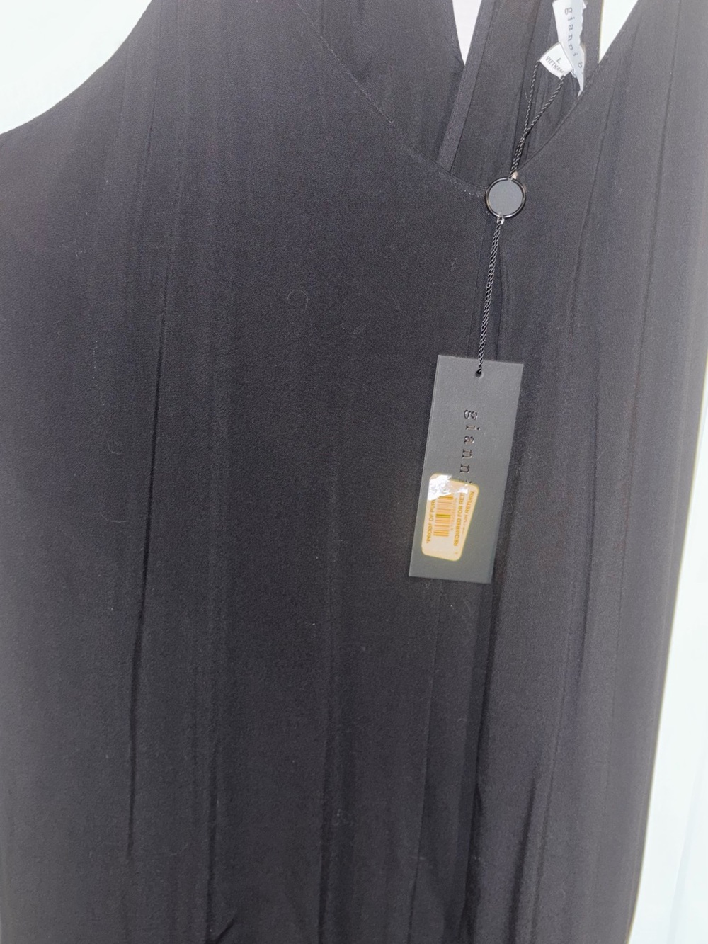 Gianni Bini Black Summer Maxi Dress lined NWT Elegant lined w/ pockets L - Picture 4 of 9